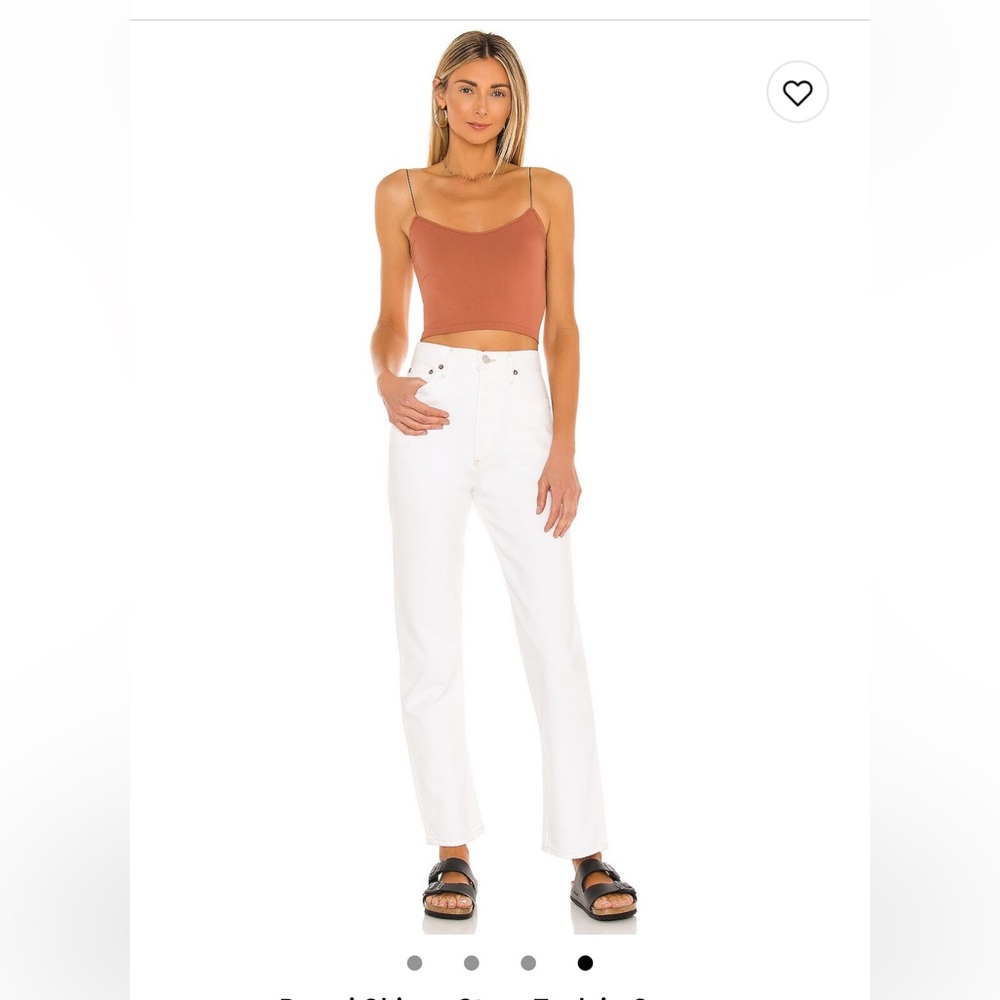 Free People Brami Skinny Strap Tank Copper Brown Tan Crop Top Sz XS/S - Picture 4 of 9